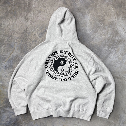 Volcom "Watanie" Heavy Cotton Boxy Y2K Skater Graphic Hoodie