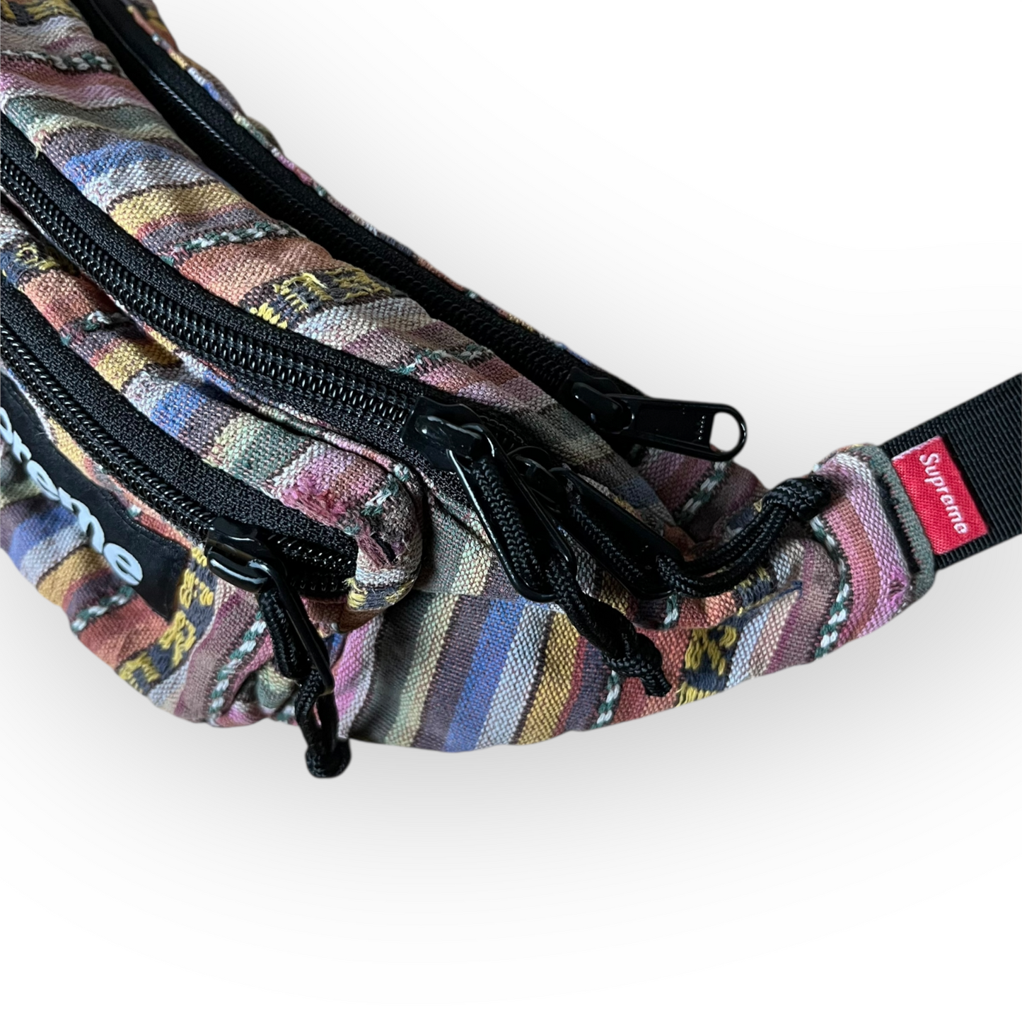 Supreme "Woven Stripe SS20" Multicolor Waist Bag
