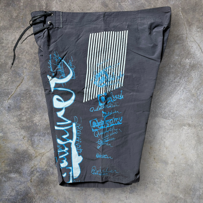 Quiksilver Vintage 2000's Y2K Hip-Hop Skater Graphic Board Shorts