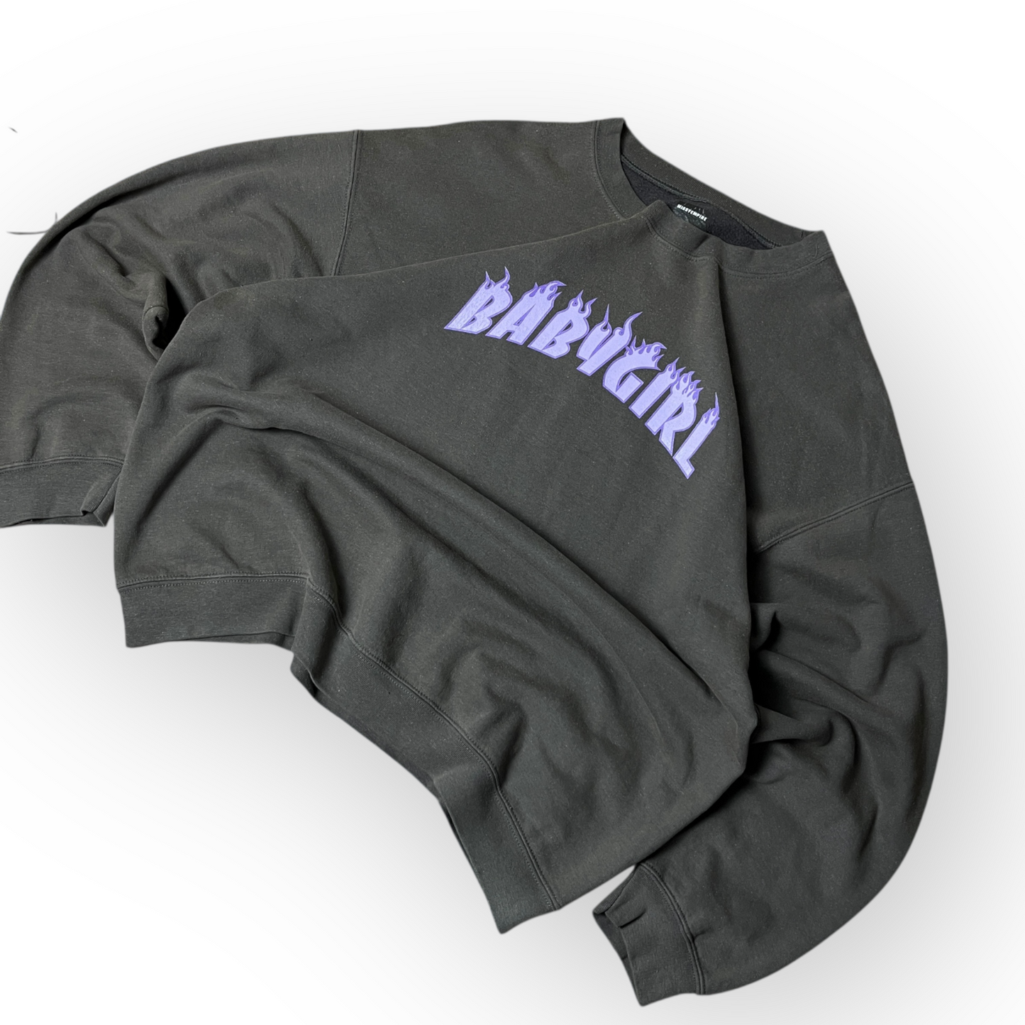 "Babygirl" Thrasher Style Y2K Lettered Graphic Sweatshirt Crewneck