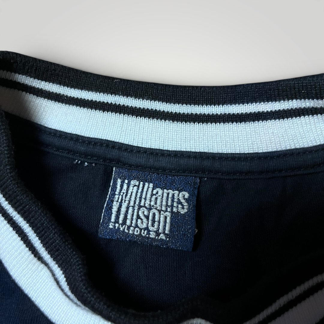 Williams Wilson Vintage 2000's Y2K Embroidered Rugby Long Sleeve Shirt