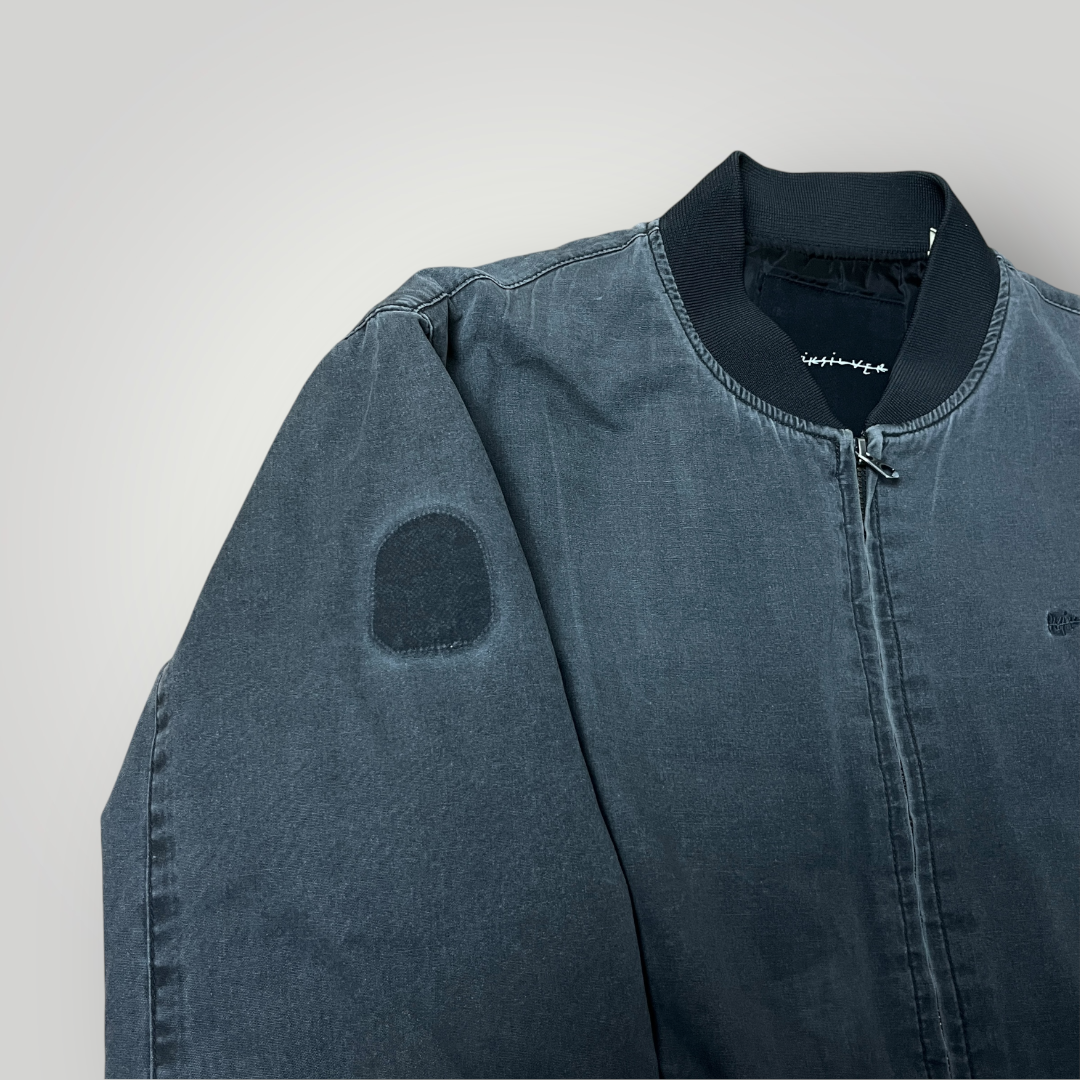 Quiksilver "Bad Medicine Bomber" Y2K Stone Washed Canvas Skater Bomber Jacket (2012-2016)