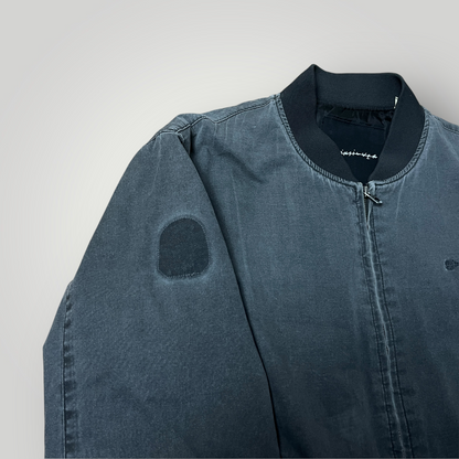 Quiksilver "Bad Medicine Bomber" Y2K Stone Washed Canvas Skater Bomber Jacket (2012-2016)