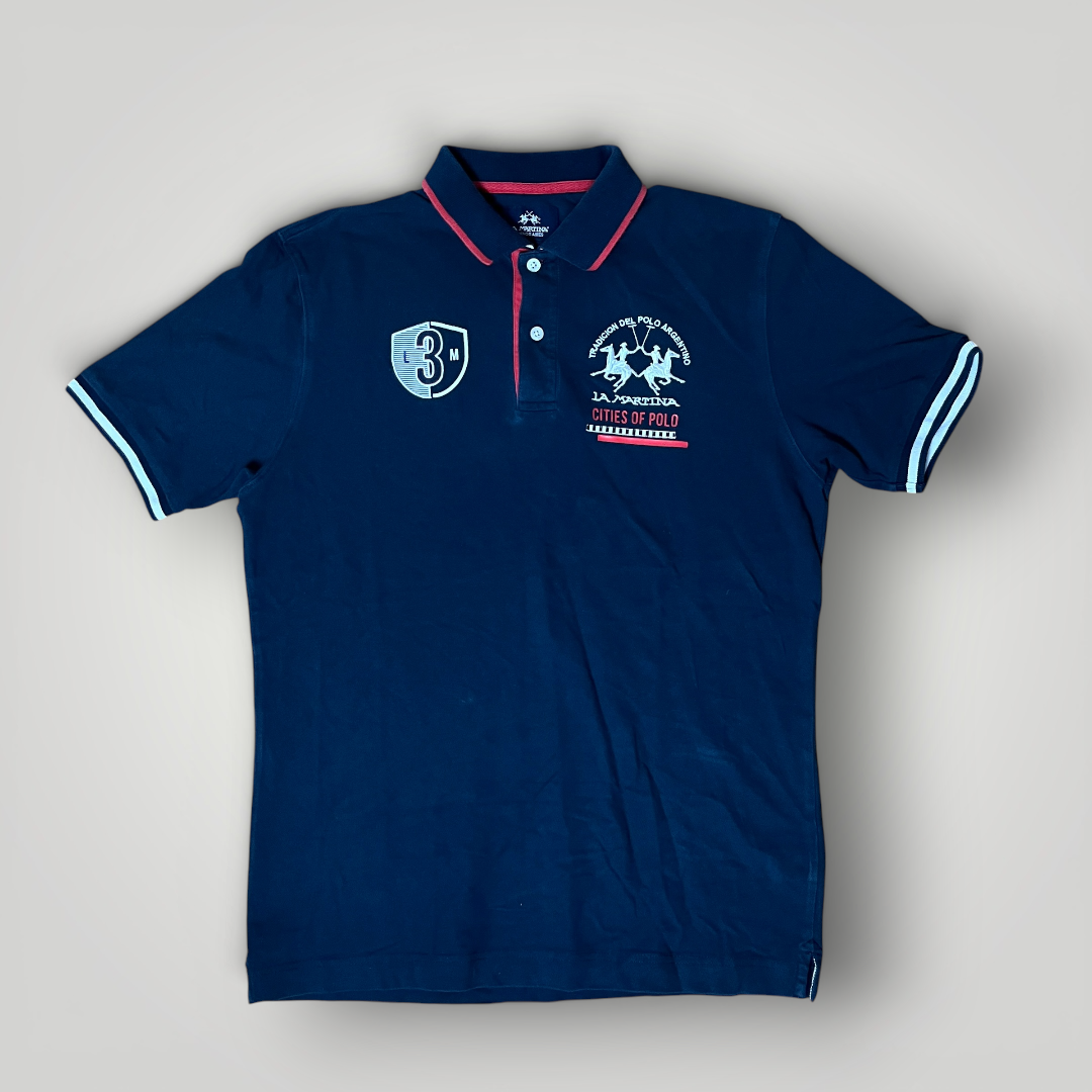 La Martina "Cities of Polo" Y2K Embroidered T-Shirt