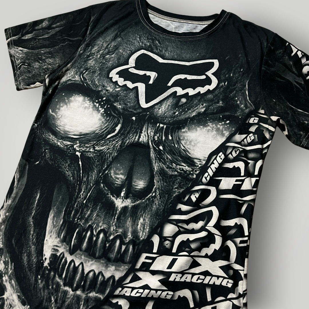 FOX Racing Y2K Fighter Goth Graphic All Over Print T-Shirt