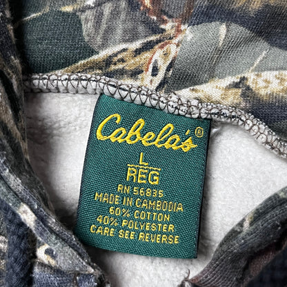 Cabelas Forest Camo Y2K Zip-Up Hoodie