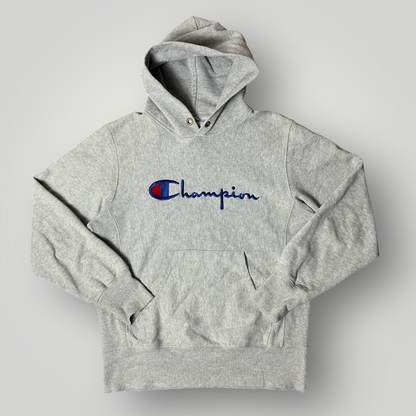 Champion Vintage "Reverse Weave Warm Up" Heavy Cotton Boxy Embroidered Hoodie (430GSM)