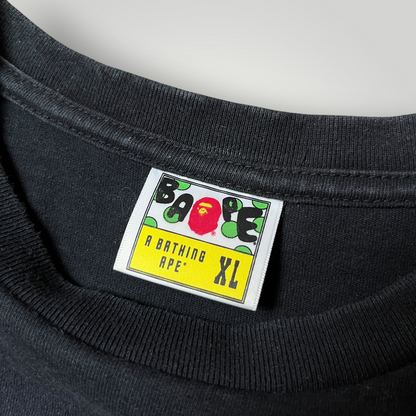 BAPE A Bathing Ape "Silver Foil Big Ape Head Tee" 2012 Single Stitch Tubular Knit Heavy Cotton Graphic T-Shirt