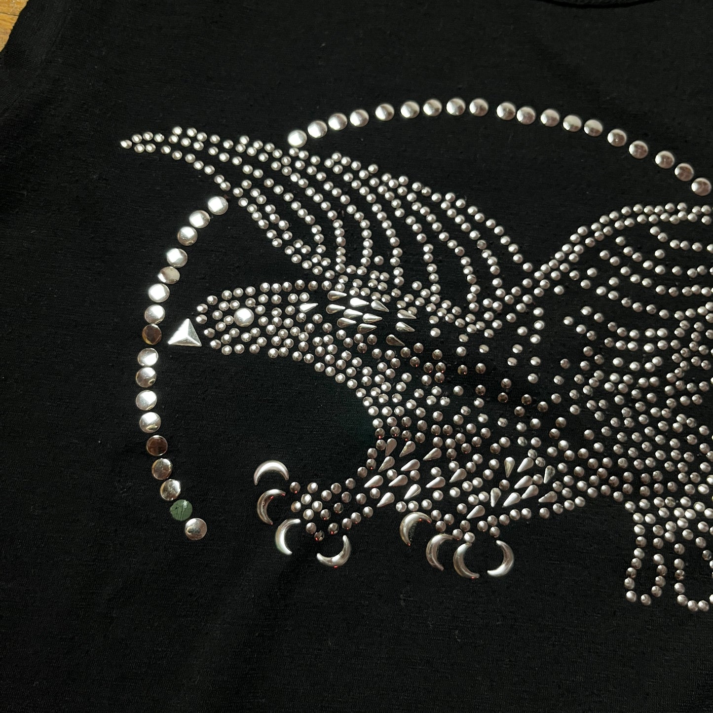 Xcepsion Vintage 2000's Y2K Studded Rhinestud Graphic Tank Top (Дамско)