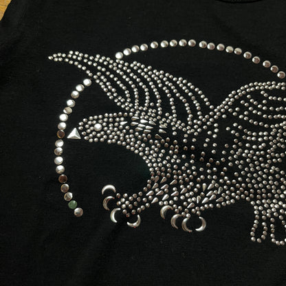 Xcepsion Vintage 2000's Y2K Studded Rhinestud Graphic Tank Top (Дамско)
