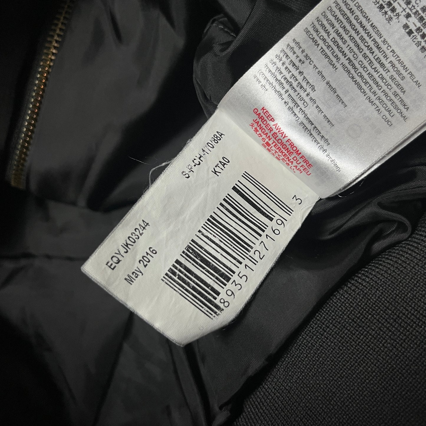 Quiksilver "Bad Medicine Bomber" Y2K Stone Washed Canvas Skater Bomber Jacket (2012-2016)