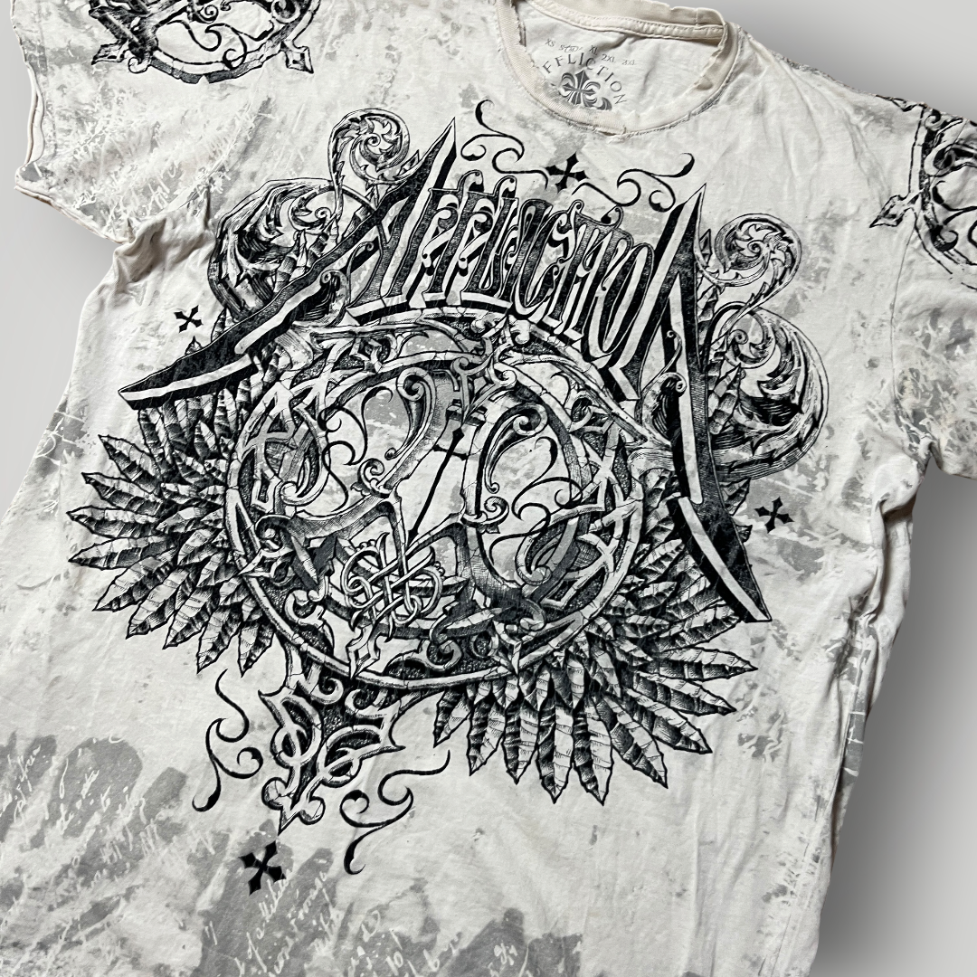 Affliction USA MADE Y2K Vintage 2000's Graphic T-Shirt !RARE!