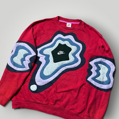 Nike Vintage 1990's Reworked Y2K Tubular Knit Sweatshirt Crewneck