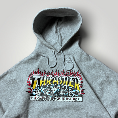 Thrasher "Krak Skulls" Tubular Knit Boxy Graphic Skater Hoodie