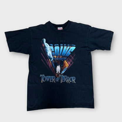 Vintage 90’s Disney “Tower Of Terror” Mickey Mouse Heavy Cotton T-Shirt !RARE!