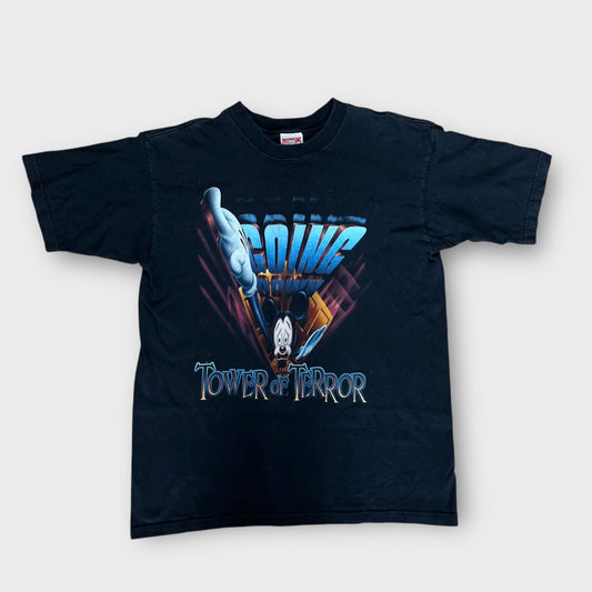 Vintage 90’s Disney “Tower Of Terror” Mickey Mouse Heavy Cotton T-Shirt !RARE!