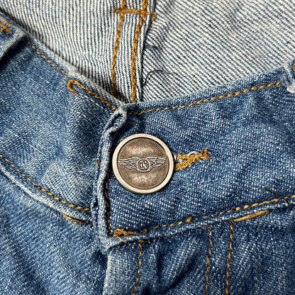 Kabeen Vintage 2000's Y2K Distressed Stacked Fit Heavy Cotton Jeans