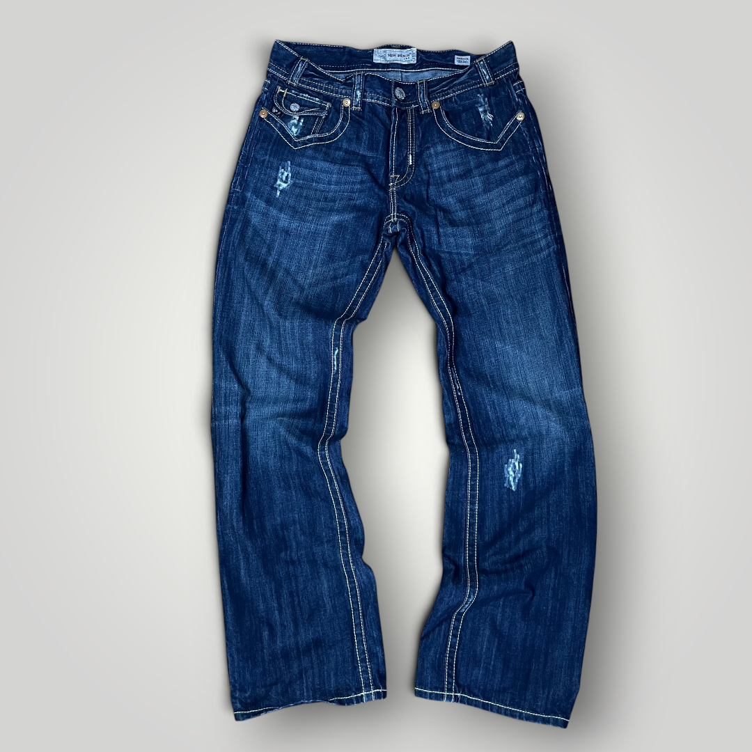 MEK Denim Vintage 2000's Y2K  Distressed Bootcut Jeans