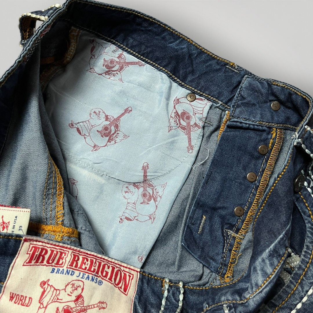 True Religion Vintage 2000's Y2K "Bobby" Denim Shorts