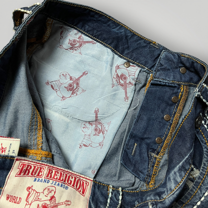 True Religion Vintage 2000's Y2K "Bobby" Denim Shorts