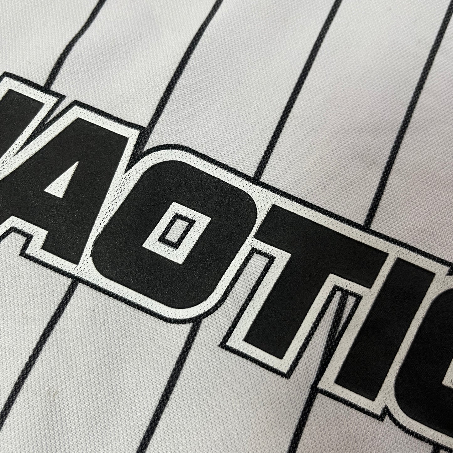 FSBN "Chaotic" Y2K Lettered Striped Jersey T-Shirt