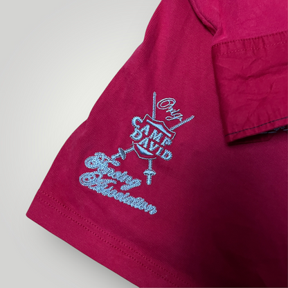 Camp David Limited Edition Y2K Biker Luxury Embroidered Long Sleeve Polo Shirt
