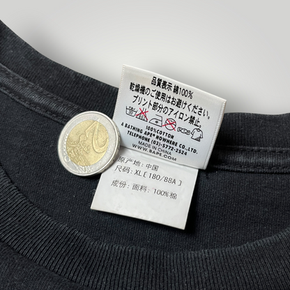 BAPE A Bathing Ape "Silver Foil Big Ape Head Tee" 2012 Single Stitch Tubular Knit Heavy Cotton Graphic T-Shirt