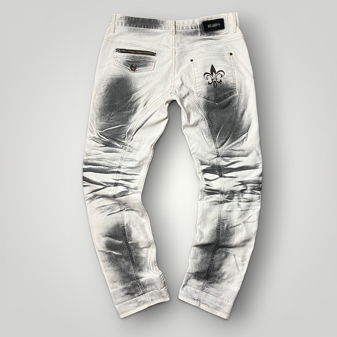 KINGZ Vintage 2010's Y2K Biker Stacked Fit Jeans