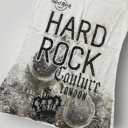 Hard Rock Couture Vintage 2000's Y2K Graphic Baby Cut T-Shirt !RARE! (Дамско)