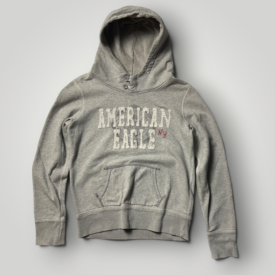 American Eagle Vintage 2000's Y2K Button Colar Hoodie (Дамско)