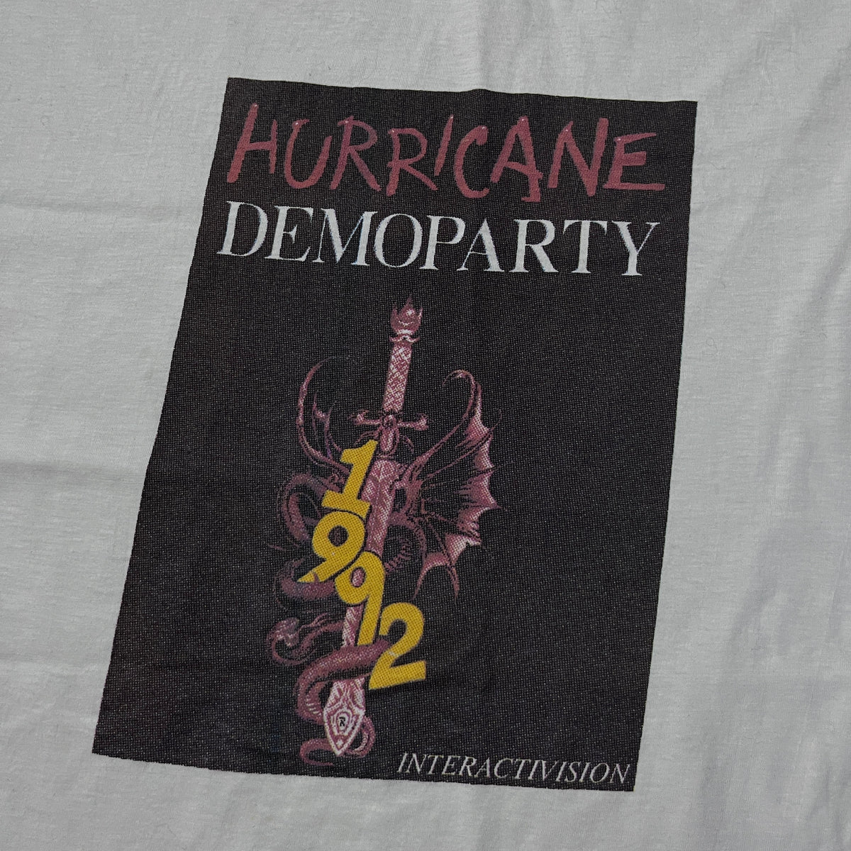 Hurricane Demoparty Vintage 1992 !SINGLE STITCH! Graphic T-Shirt