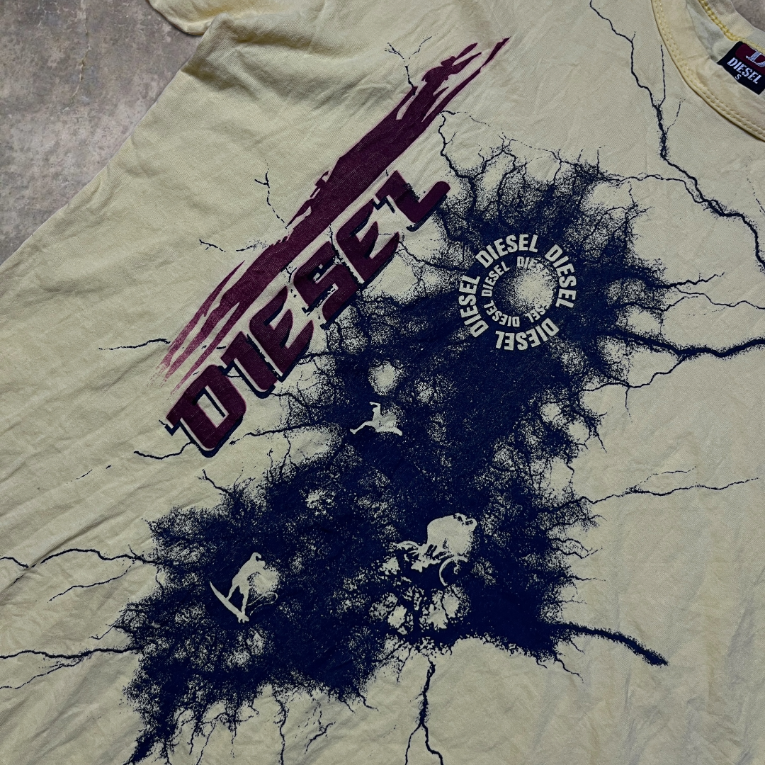 Diesel Vintage 2000's Y2K Grunge Graphic T-Shirt