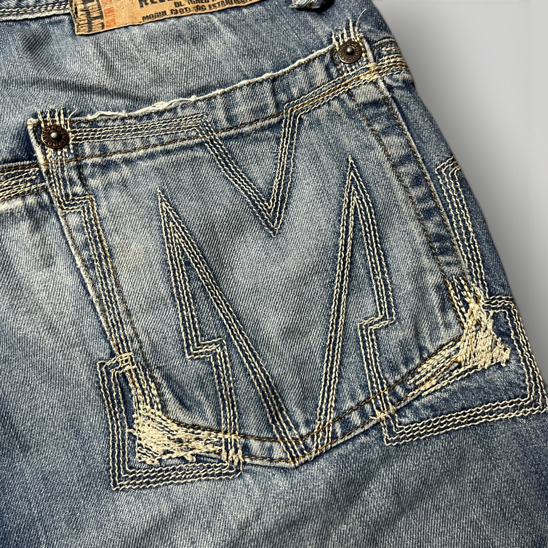 Mogul Vintage 2000's Y2K Hip-Hop Heavy Cotton Skater Denim Jorts
