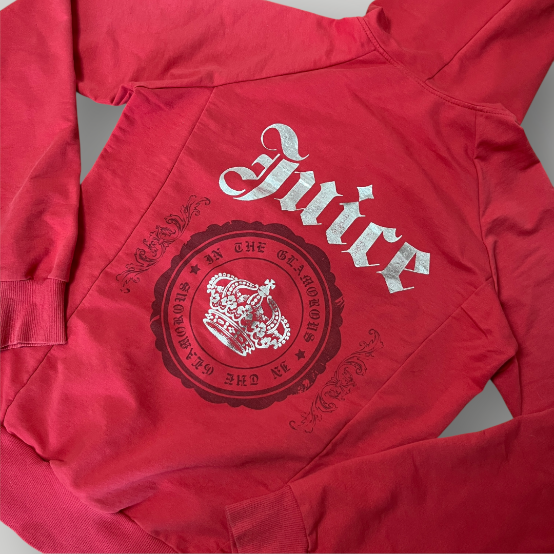 Juice Y2K Zip-Up Graphic Hoodie (Дамско)