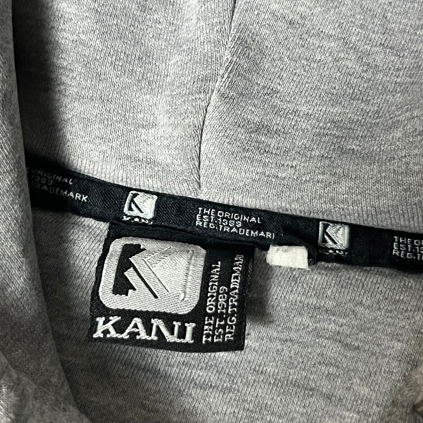 Karl Kani Heavy Cotton Oversized Y2K Hip-Hop Embroidered Zip-Up Hoodie