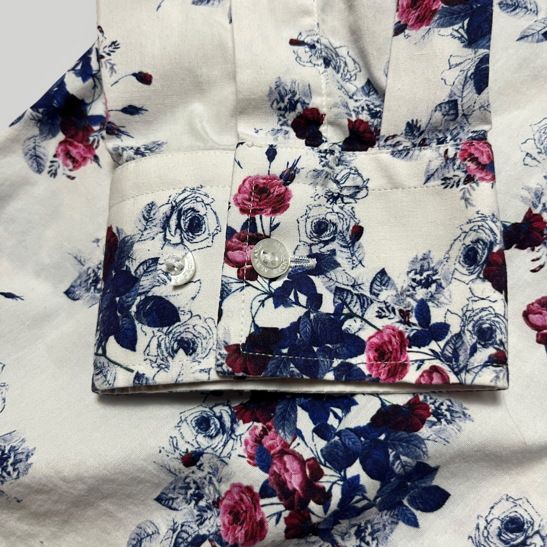 Alexandre Floral Luxury Casual Button Up Long Sleeve Shirt