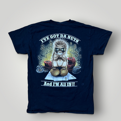 Vintage Erazor Bits "I've Got Da Nuts" 2000's Y2K Funny Gambling Tubular Knit T-Shirt
