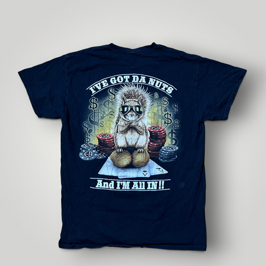 Vintage Erazor Bits "I've Got Da Nuts" 2000's Y2K Funny Gambling Tubular Knit T-Shirt