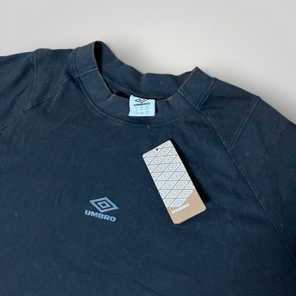 Umbro Bleach Faded Wash Center Logo Oversized Y2K Hip-Hop Heavy Cotton Boxy T-Shirt
