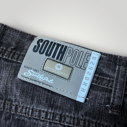 Southpole Vintage 2000's Y2K Hip-Hop Baggy Black Wash Brown Jeans