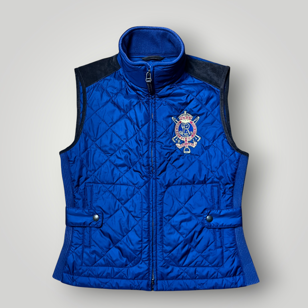 Polo Ralph Lauren Vintage 2010's Y2K Crest Quilted Vest (Дамско)
