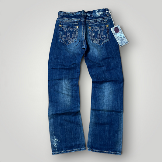 MEK Denim Vintage 2000's Y2K  Distressed Bootcut Jeans