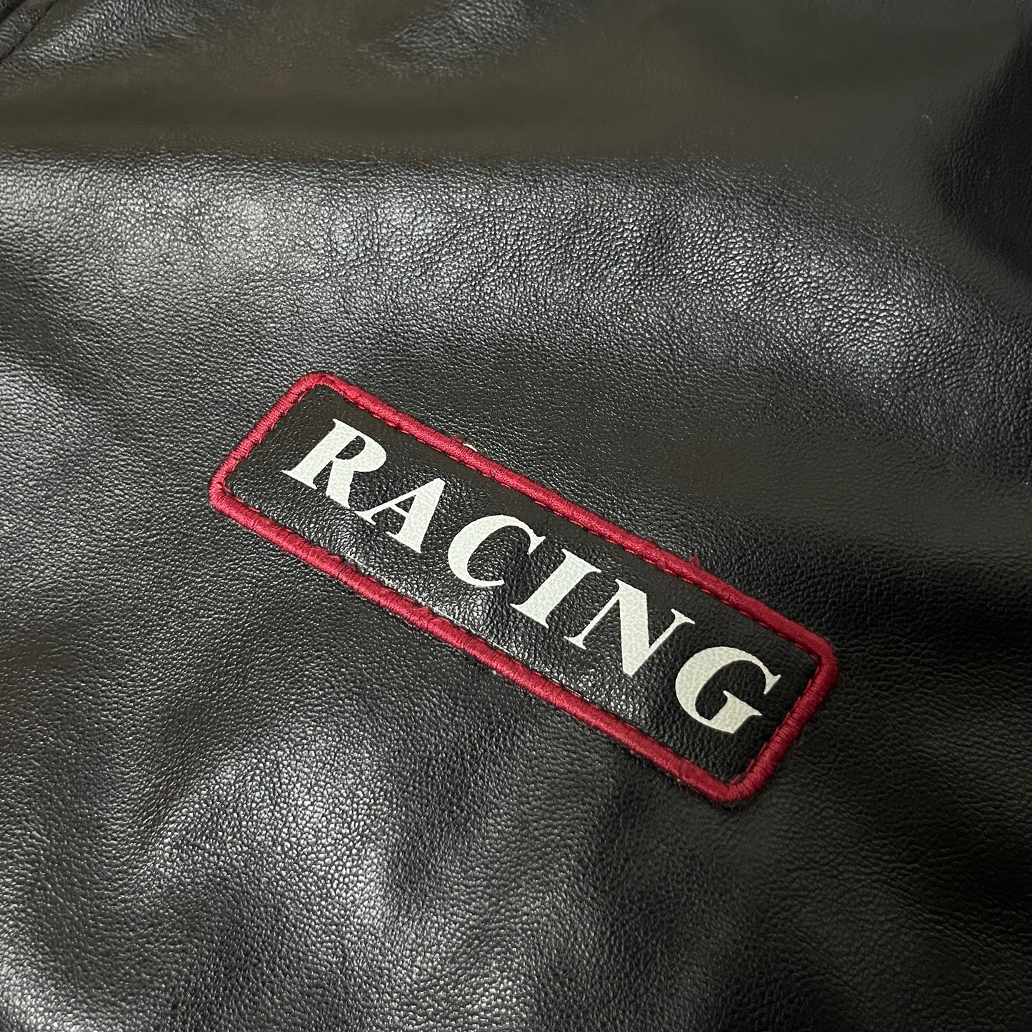 Enjoy Y2K Vintage Racing Leather Jacket