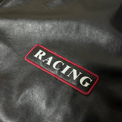 Enjoy Y2K Vintage Racing Leather Jacket