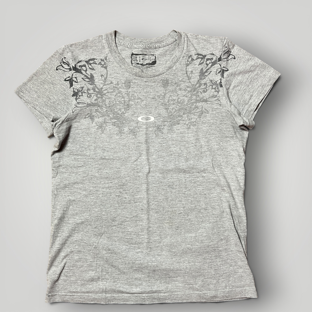 Oakley Vintage 2000's Y2K Floral Vine Graphic T-Shirt !USA MADE! (Дамско)