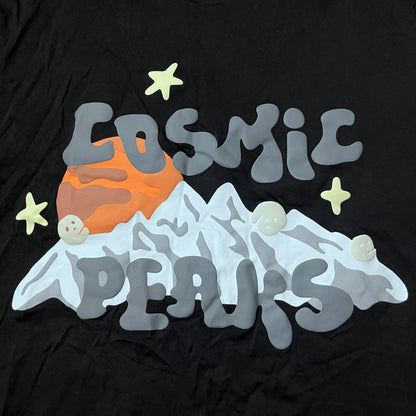 Broken Planet "Cosmic Peaks" 2022 Y2K Heavy Cotton Boxy Puff Print Graphic T-Shirt
