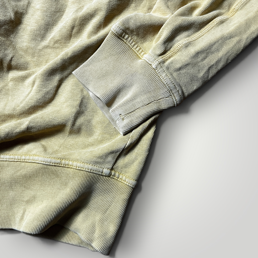 Stone Island Autumn/Winter 2018 Malfile Cotton Fleece Garment-Dyed Hooded Zip-Up Hoodie