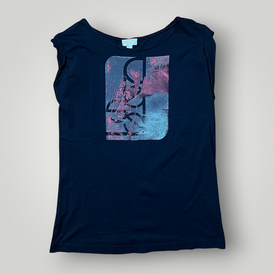 DIESEL Vintage 2000's Y2K Graphic Top Dress T-Shirt (Дамско)
