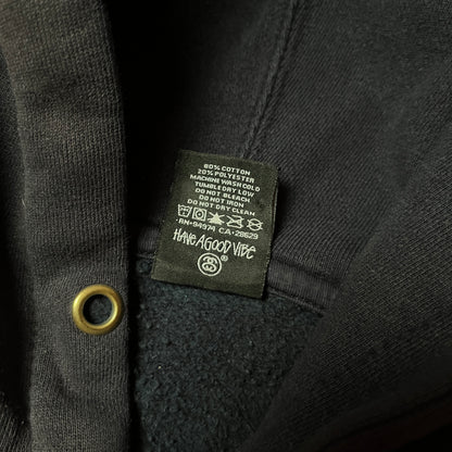 Stussy Vintage 1998/2002 Collegiate "S" Sleeve Spellout Heavy Cotton Y2K Skater Hoodie