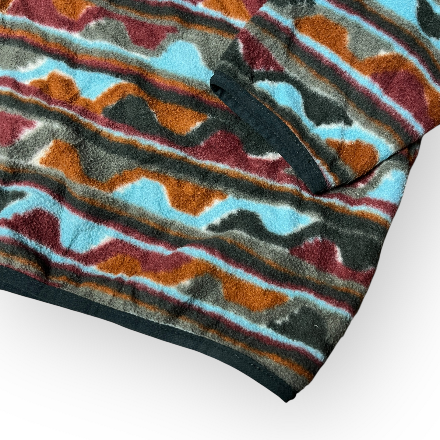 Patagonia Striped Sediment Hills Wave Pattern Synchilla Sweater Pullover Snap Fleece !RARE!